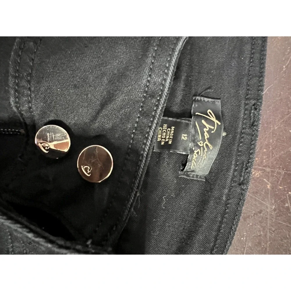 NWT  Toledo|‎ Size 12 | Deep Black W/ Gold Accents |Straight Women's Jeans